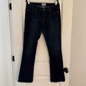 PAIGE Dark Indigo Bootcut Jeans